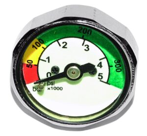 1st Stage Button Pressure Gauge